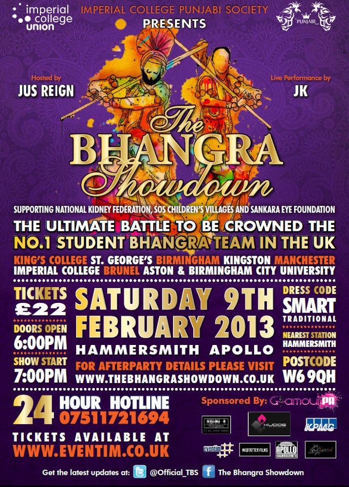 Photo of The Bhangra Showdown Sat 9th Feb – Hammersmith Apollo, London