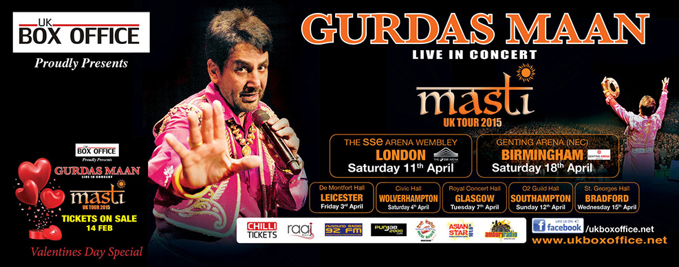 Photo of Gurdas Maan – UK Tour 2015 (Tickets)